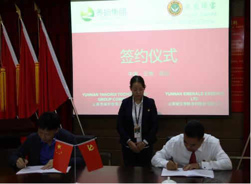 云南養(yǎng)瑞科技集團(tuán)與云南綠寶香精香料股份有限公司舉行戰(zhàn)略合作簽約儀式